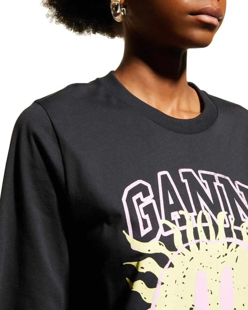 商品Ganni|Jersey Graphic Printed Mid-Sleeve Tee,价格¥356,第5张图片详细描述