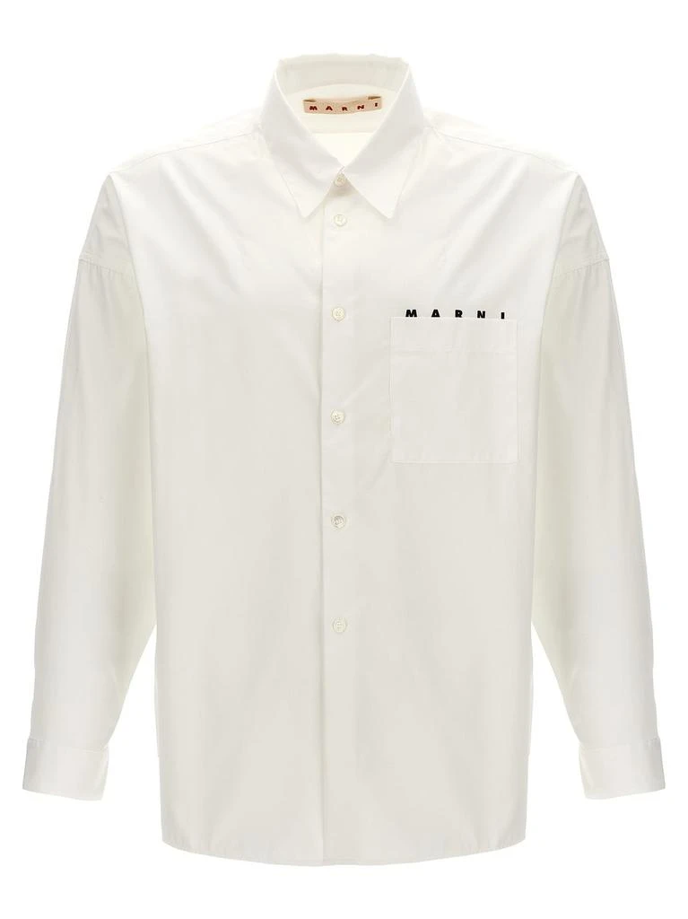 商品Marni|Marni Logo Printed Long-Sleeved Shirt,价格¥2590,第1张图片