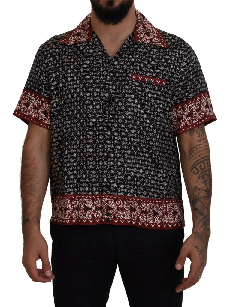 商品Dolce & Gabbana|Elegant Silk Casual Men's Shirt,价格¥5045,第1张图片