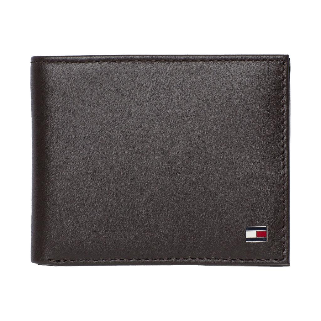 Tommy Hilfiger Eton Small Embossed Bifold Wallet - Brown商品第1张图片规格展示