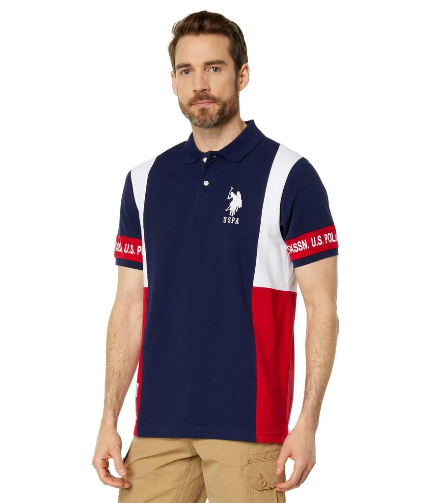 商品U.S. POLO ASSN.|Short Sleeve Big Pony Pieced Pique Polo,价格¥235,第1张图片