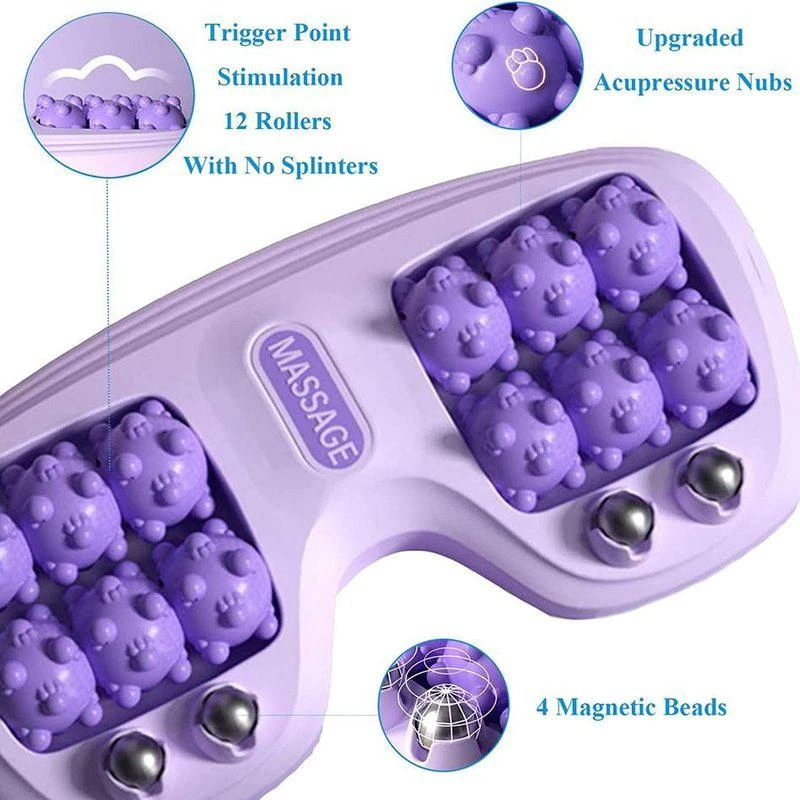 商品Vigor|Refelxology Rolling Massage Beads Texture Roller 3D Floating Point Tool Foot Massage Roller Mat,价格¥176,第2张图片详细描述