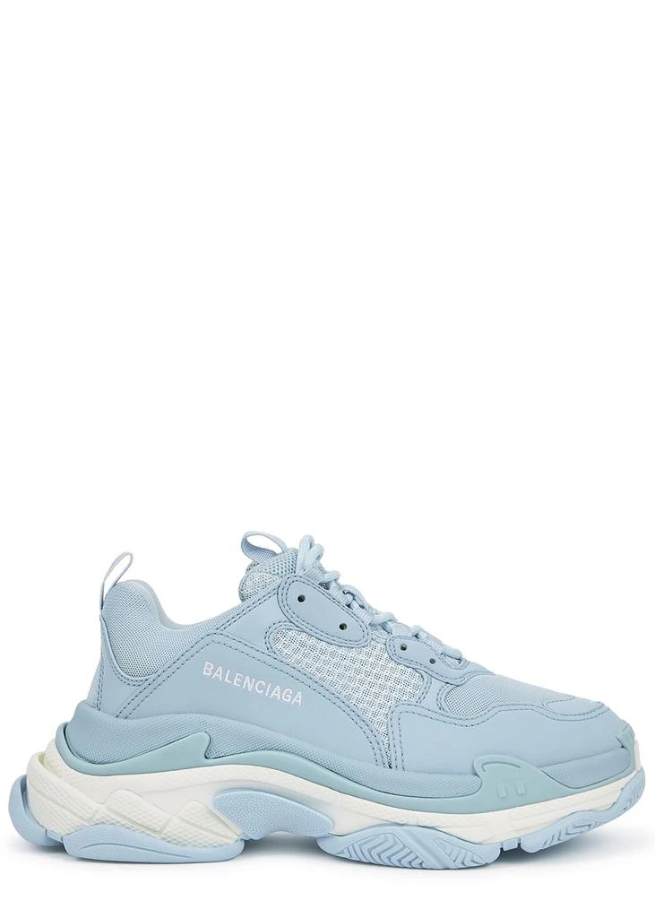 商品Balenciaga|Triple S blue mesh and leather sneakers,价格¥4028,第1张图片