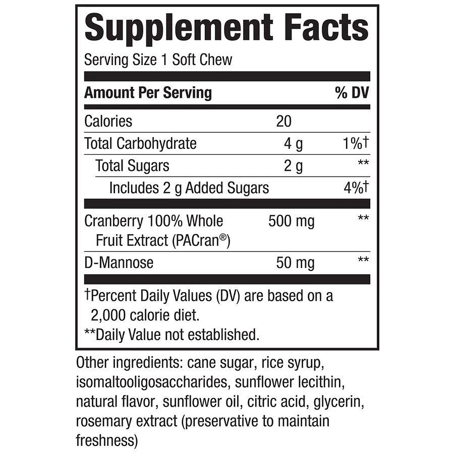 商品Enzymatic Therapy|ActiFruit Cranberry Fruit Chew Supplement,价格¥86,第3张图片详细描述