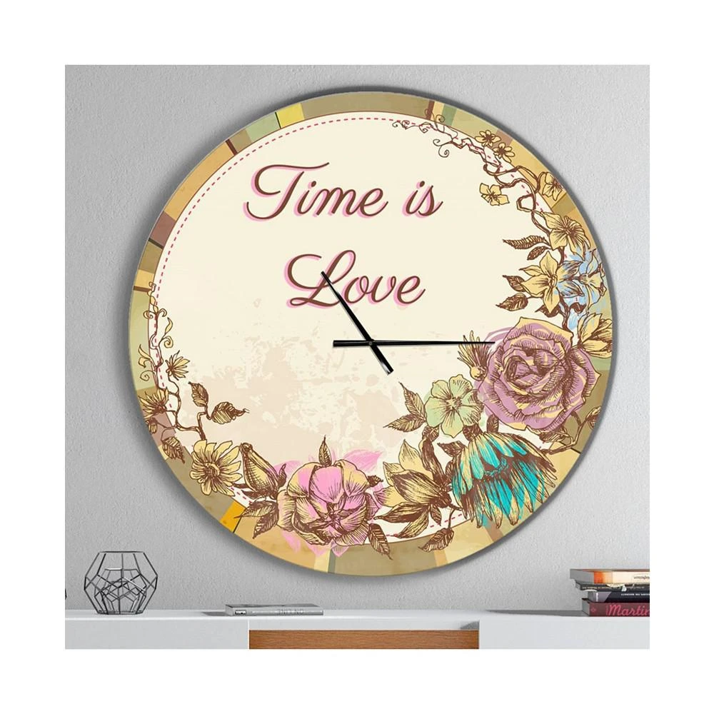 商品Design Art|Designart Oversized Quote Round Metal Wall Clock - 36 x 36,价格¥3512,第4张图片详细描述