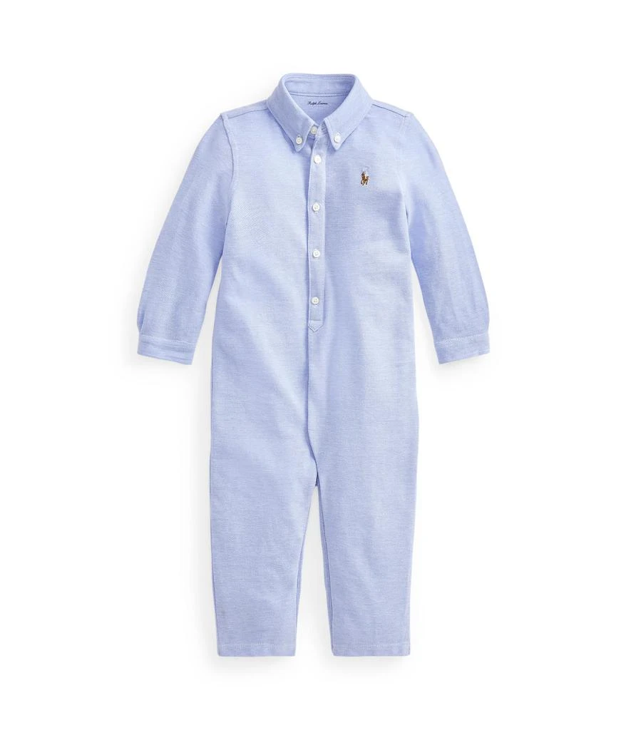 商品Ralph Lauren|Knit Cotton Oxford Coverall (Infant),价格¥292,第1张图片