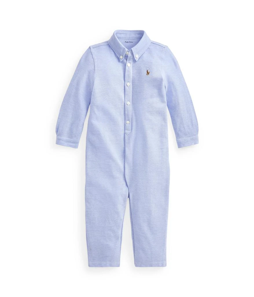 商品Ralph Lauren|Knit Cotton Oxford Coverall (Infant),价格¥266,第1张图片