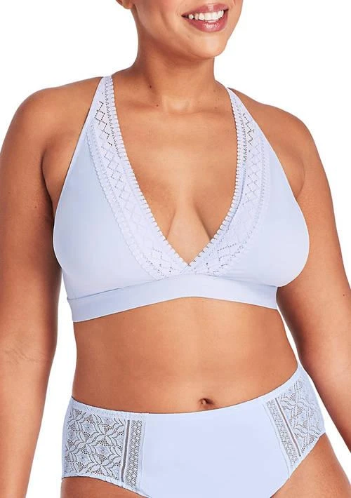 商品Bali|Comfort Revolution Comfy Glam Deep V Wirefree Bralette With Lace,价格¥131,第1张图片