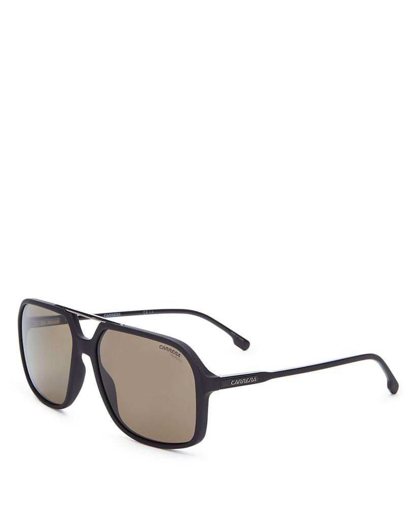 Unisex Polarized Brow Bar Square Sunglasses, 59mm商品第1张图片规格展示