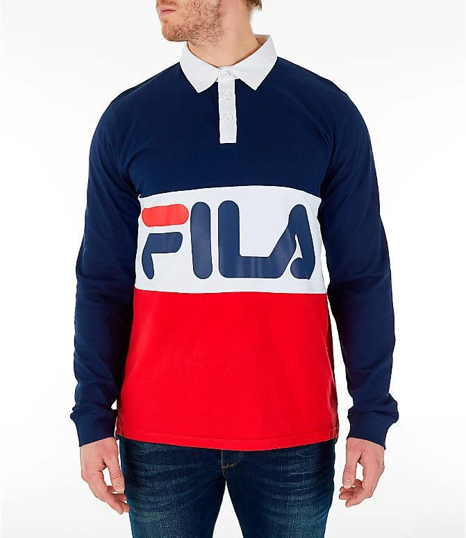 商品Fila|Men's FILA Harley Rugby Long Sleeve Collared Shirt,价格¥149,第3张图片详细描述