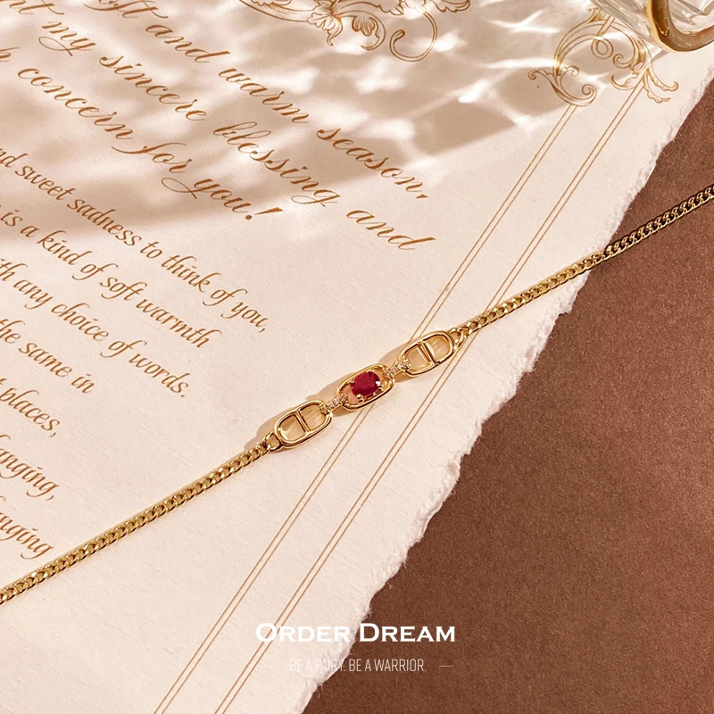 商品[国内直发] Order Dream|18K钻石红宝石手链,价格¥2602,第1张图片