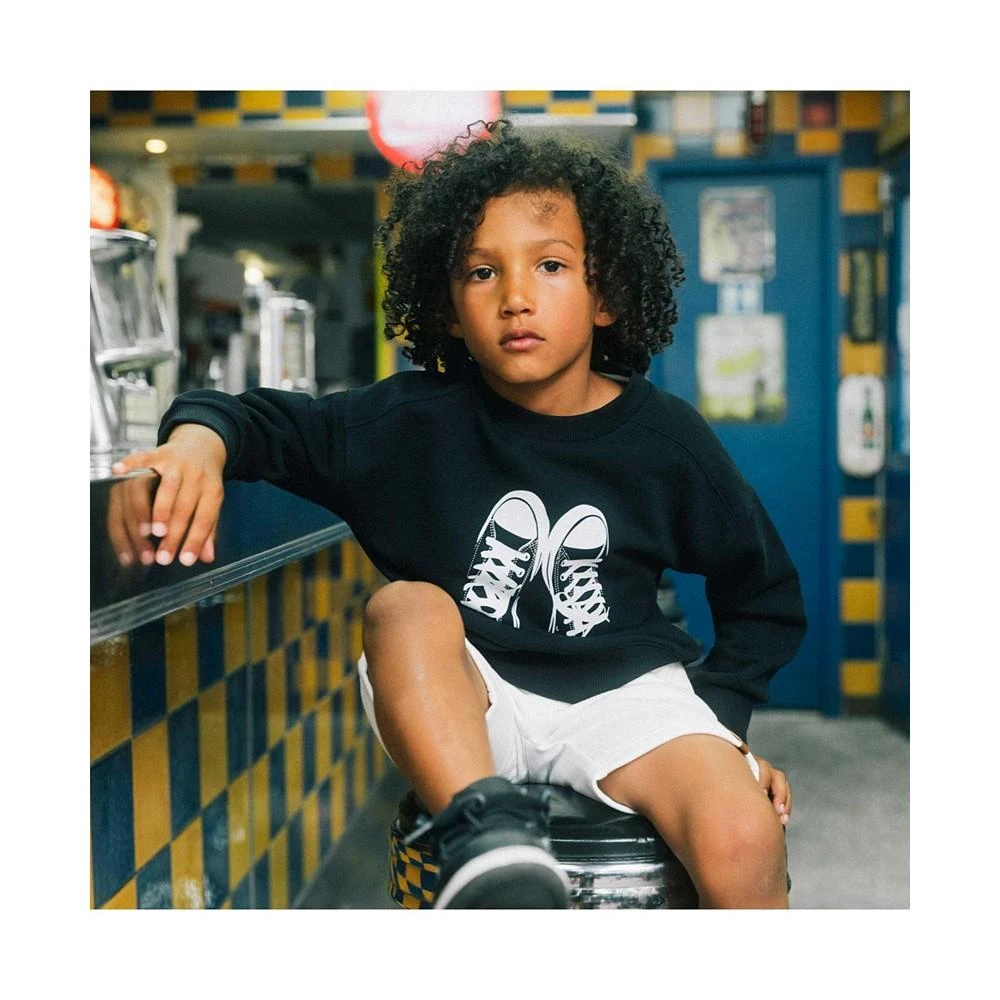 商品Deux par Deux|Boy French Terry Sweatshirt Black - Toddler|Child,价格¥235,第3张图片详细描述