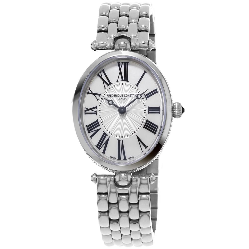 商品Frederique Constant|Women's Swiss Art Deco Stainless Steel Bracelet Watch 30x25mm,价格¥9790,第1张图片