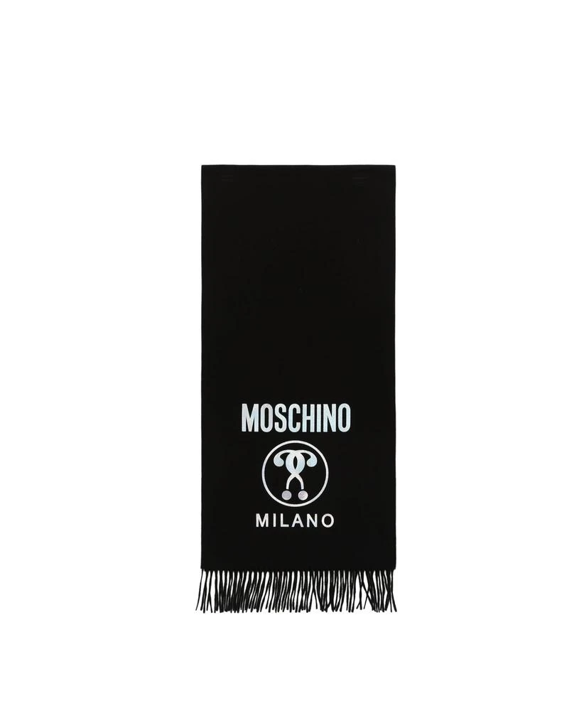 商品Moschino|Logo Fringe Wool Scarf,价格¥518,第1张图片