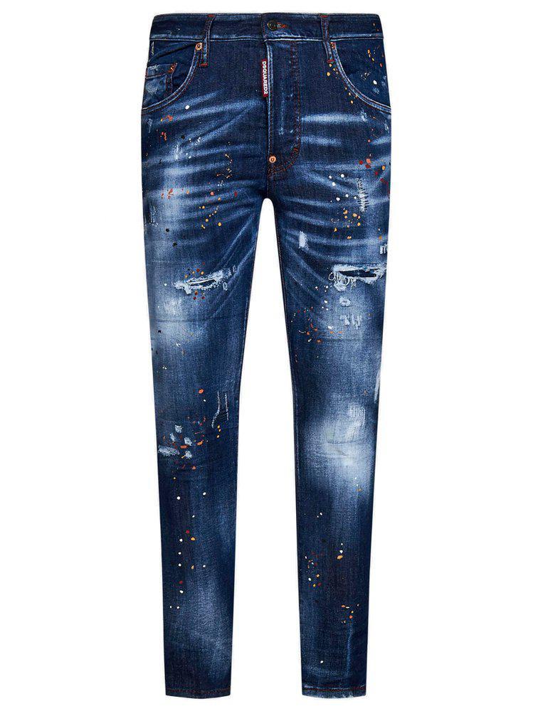 商品DSQUARED2|Dsquared2 Super Twinky Paint Splatter Skinny Jeans,价格¥3913-¥4157,第1张图片