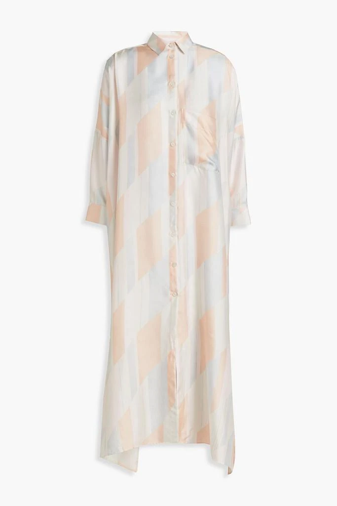 商品Jil Sander|Pleated printed silk-twill midi shirt dress,价格¥5655,第1张图片