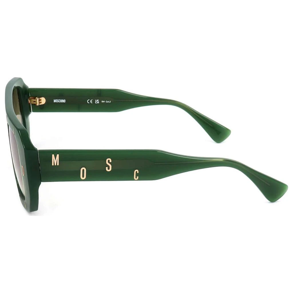 商品Moschino|Moschino Women's Green Rectangular Sunglasses,价格¥452,第3张图片详细描述