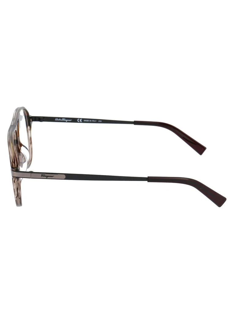 商品Salvatore Ferragamo|Salvatore Ferragamo Eyewear Aviator Frame Glasses,价格¥1753,第3张图片详细描述