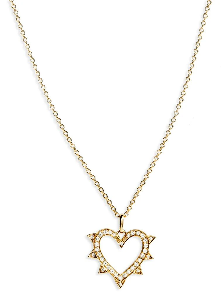 商品STATEMENT|Cœur Rockaway yellow gold and diamond necklace,价格¥26755,第1张图片