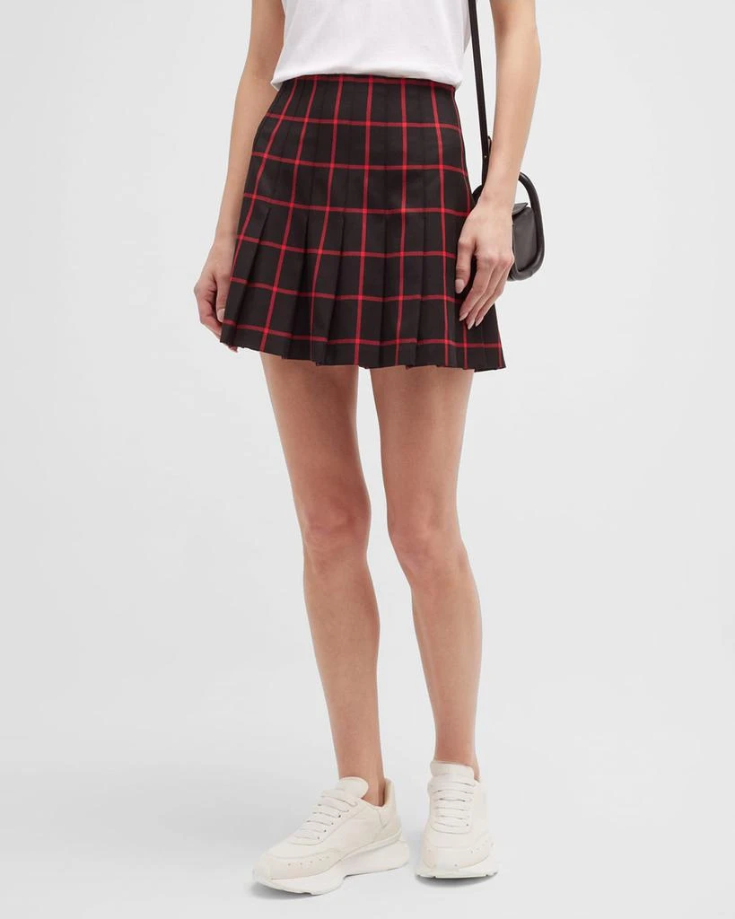商品Alice + Olivia|Carter Stitch Pleated Mini Skirt,价格¥1521,第1张图片