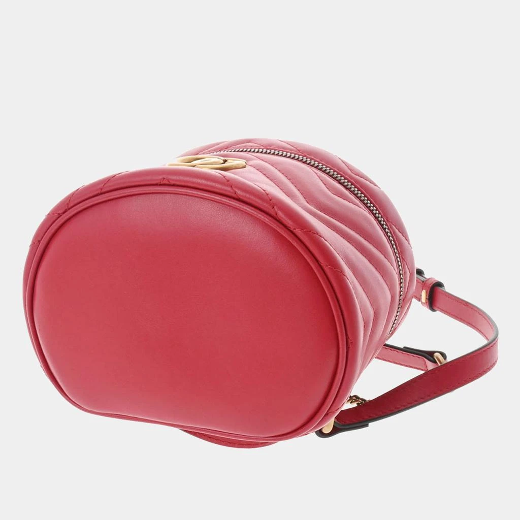 商品[二手商品] Gucci|Gucci Red Leather Red leather GG  Marmont Vanity Backpack,价格¥8318,第3张图片详细描述
