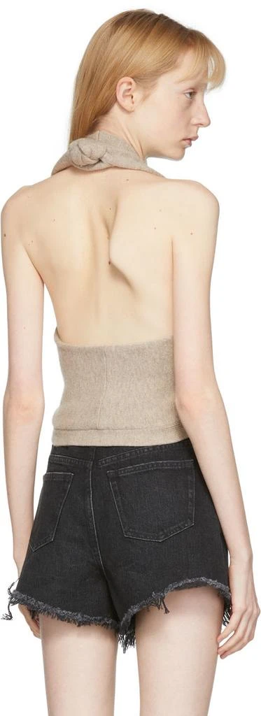 商品Alexander Wang|Taupe Back Knot Halter Tank Top,价格¥754,第3张图片详细描述