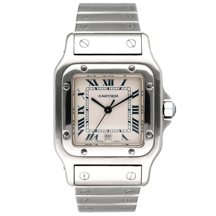 商品[二手商品] Cartier|Pre-owned Cartier Santos Galbee Quartz Mens Watch 987901,价格¥24606,第1张图片
