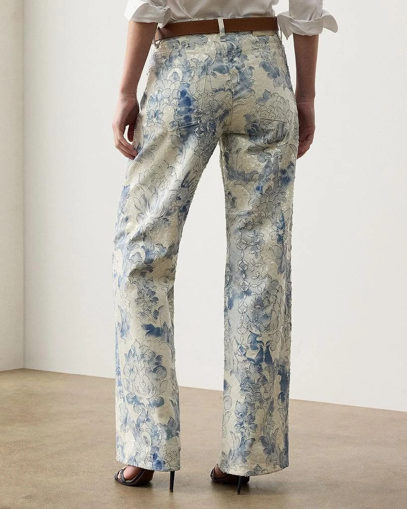 商品Ralph Lauren|Beaded Mercer Wide-Leg Denim Jeans,价格¥22892,第4张图片详细描述