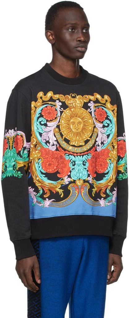 商品Versace|Black Sunflower Garland Sweatshirt,价格¥1165,第2张图片详细描述