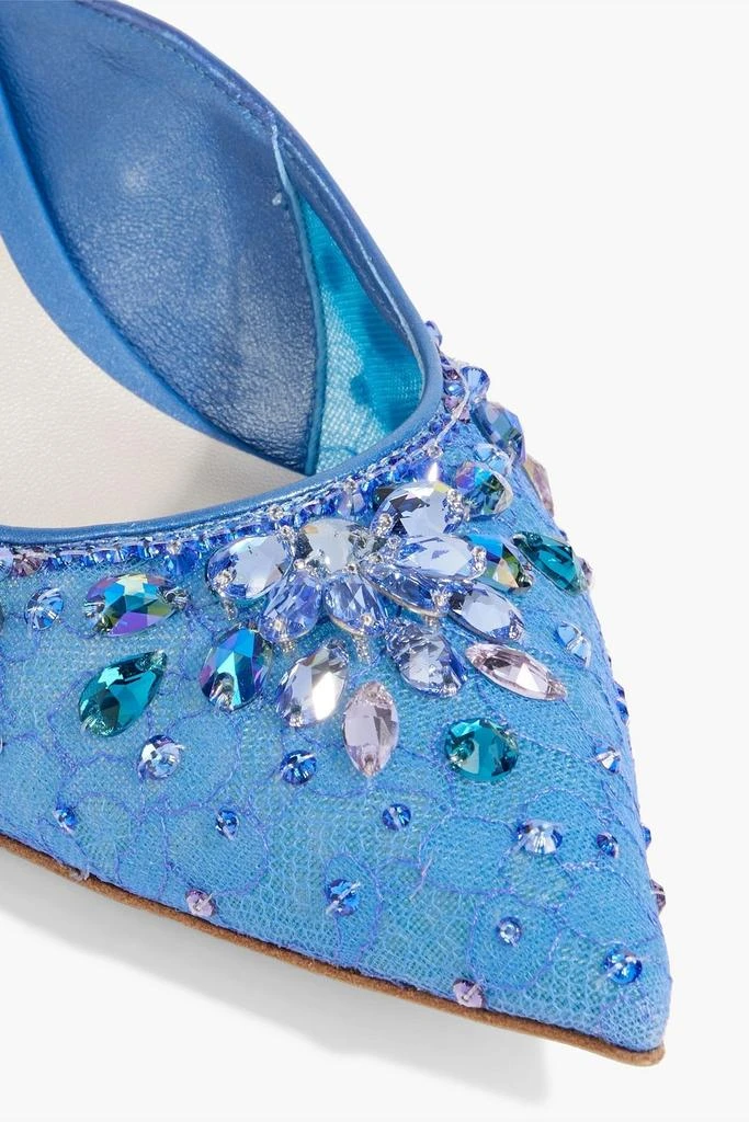 商品Rene Caovilla|Hina crystal-embellished corded lace mules,价格¥3760,第4张图片详细描述