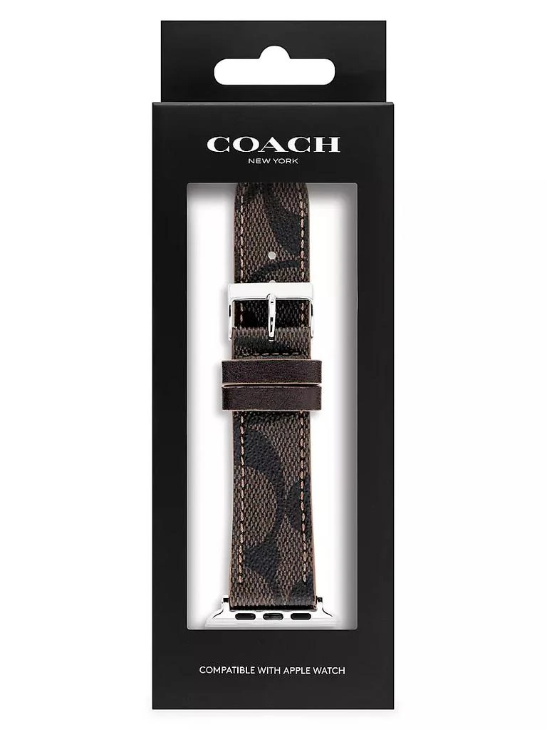 商品Coach|Apple Watch® Signature Canvas Strap,价格¥713,第2张图片详细描述