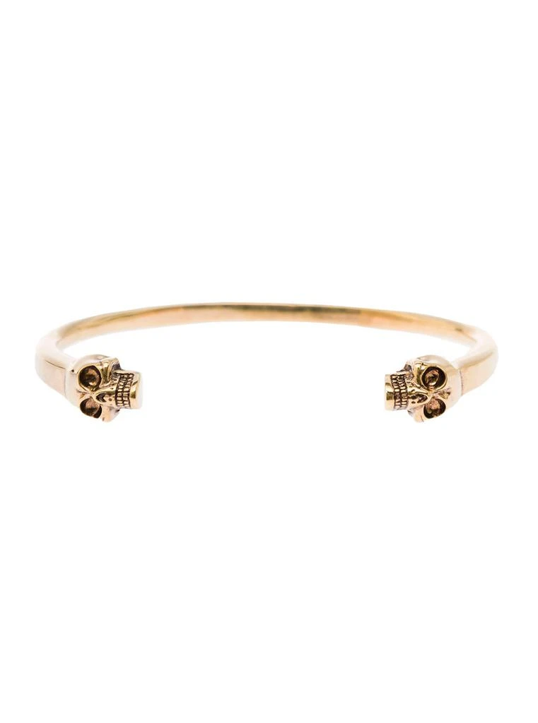 商品Alexander McQueen|Alexander McQueen Twin Skull Bracelet,价格¥1723,第1张图片