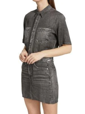 商品Rag & Bone|Liquid Miramar Denim Minidress,价格¥949,第3张图片详细描述