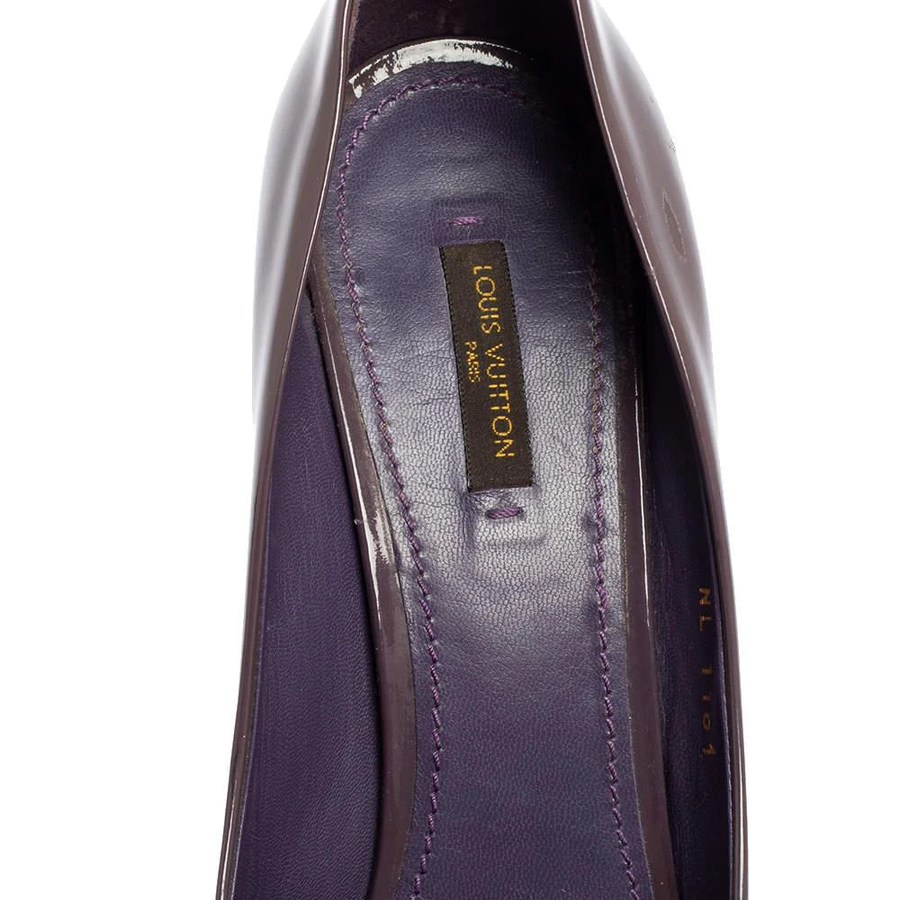 Louis Vuitton Purple Patent Leather Oh Really! Peep Toe Platform Pumps Size 40.5 商品