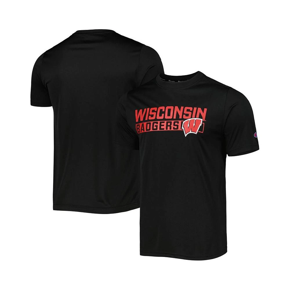商品CHAMPION|Men's Black Wisconsin Badgers Impact Knockout T-shirt,价格¥183,第1张图片