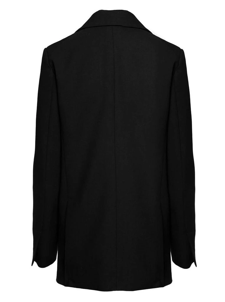 商品SEMICOUTURE|Black Single-breasted Blazer with Long Sleeves and Pockets in Polyester Woman,价格¥1844,第2张图片详细描述