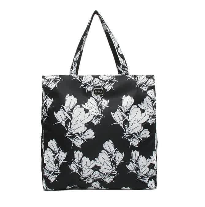 商品Furla|Furla Ladies Magnolia Print Digit Tote In Toni Nero,价格¥818,第1张图片