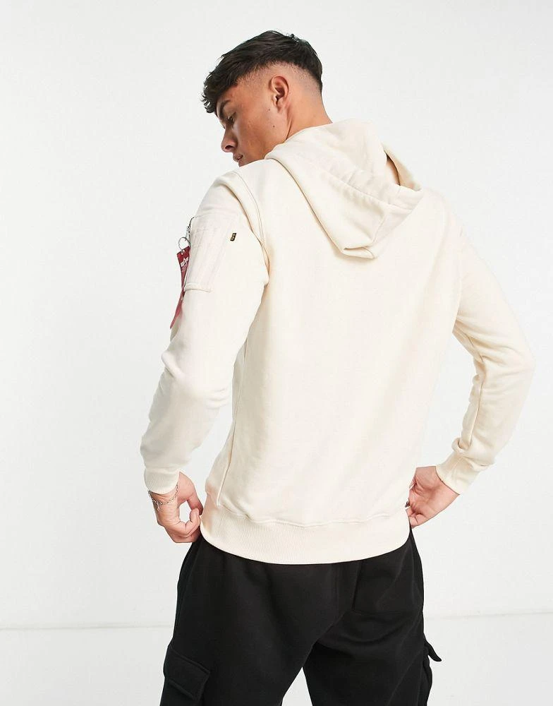 商品Alpha Industries|Alpha Industries X-Fit hoodie in off white,价格¥525,第2张图片详细描述