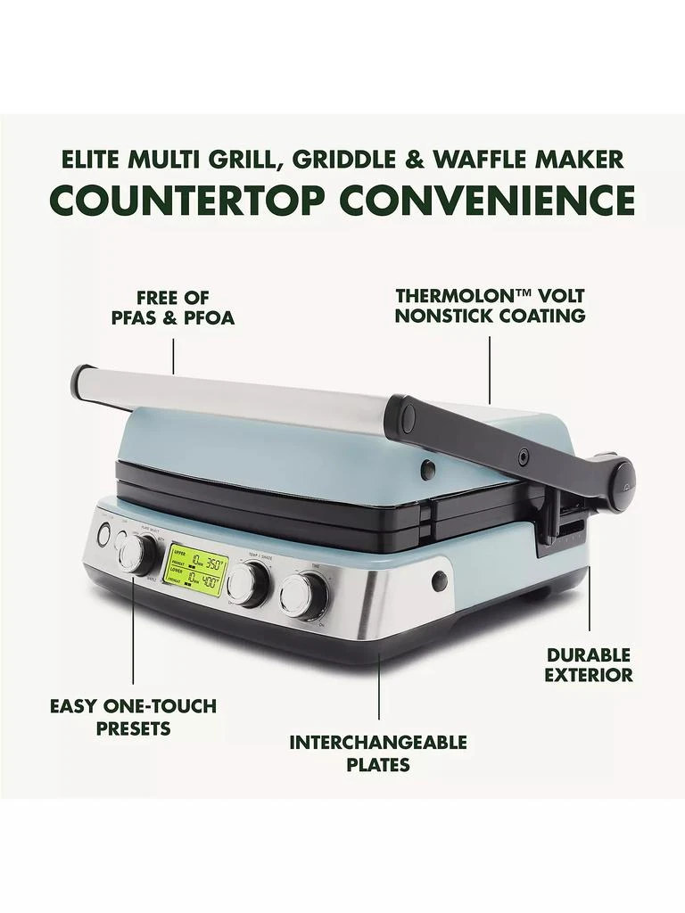 商品Greenpan|Bistro Electric Contact Grill, Griddle & Waffle Maker,价格¥2263,第3张图片详细描述