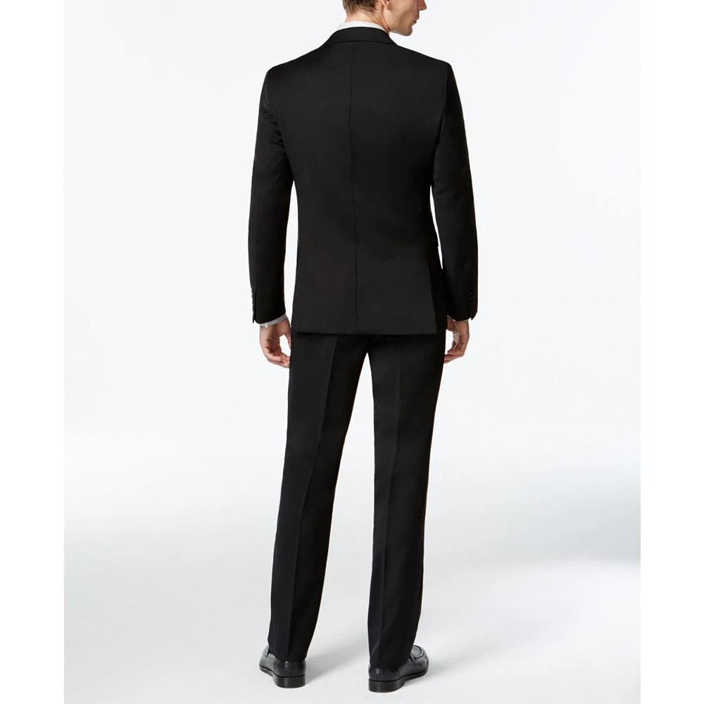 商品Calvin Klein|Solid Wool Black Slim X Fit Suit,价格¥1127,第5张图片详细描述