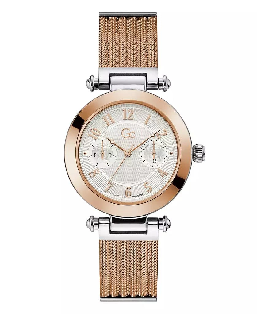 商品GUESS|Gc Women's Prime Chic Mesh Rose-Gold Stainless Steel Mesh Bracelet Watch 36.5mm,价格¥3369,第1张图片