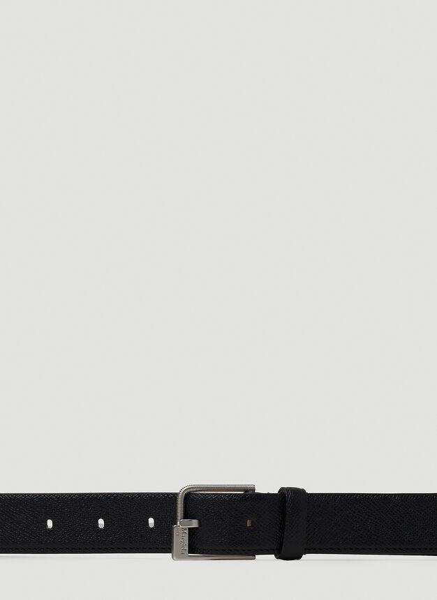 商品MAISON MARGIELA|Logo Engraved Belt in Black,价格¥2549,第1张图片