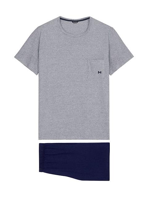2-Piece T-Shirt & Shorts Pajama Set商品第5张图片规格展示