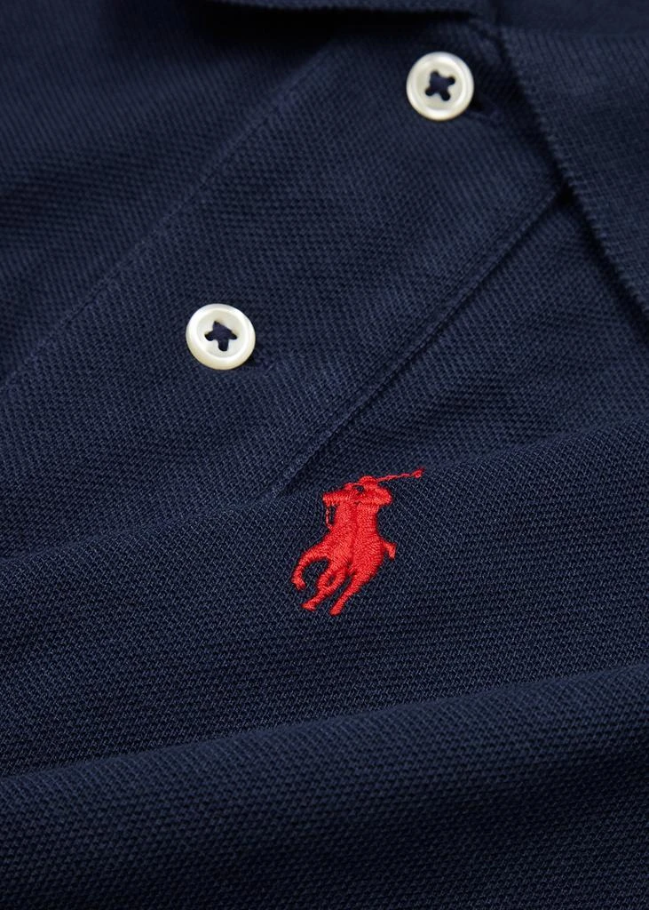 商品Ralph Lauren|Navy slim piqué cotton polo shirt,价格¥1124,第5张图片详细描述