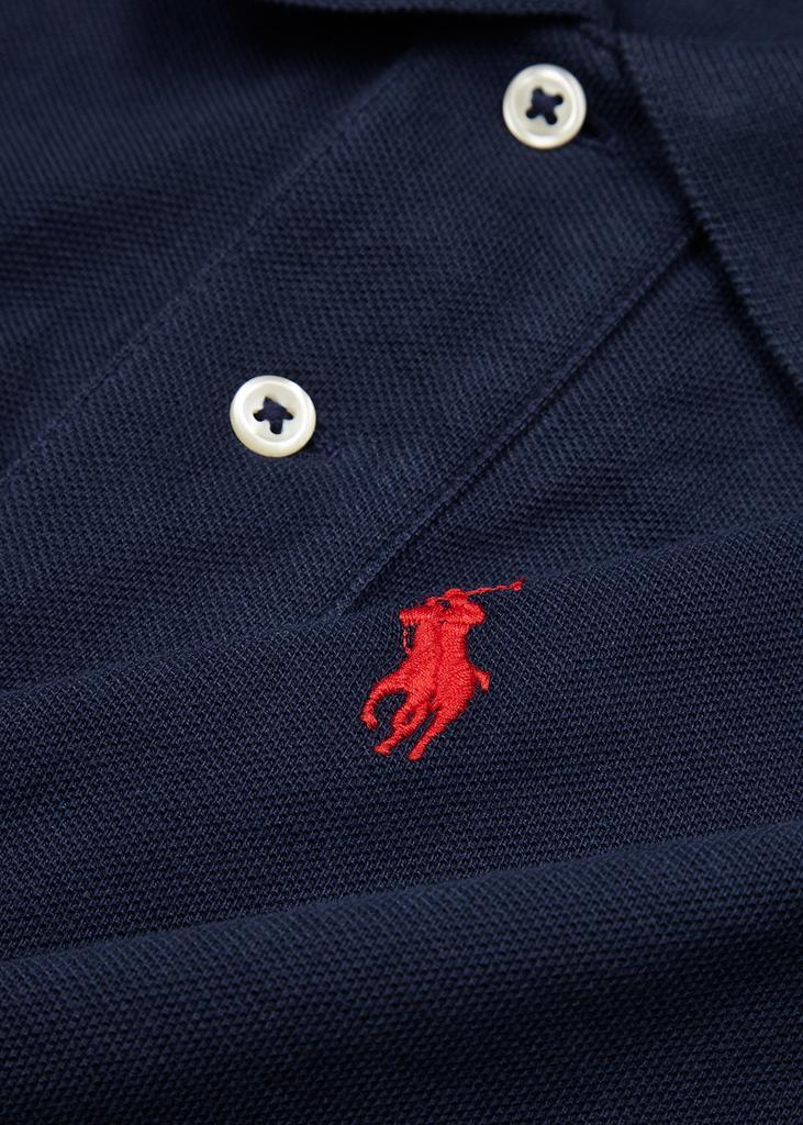 商品Ralph Lauren|Navy slim piqué cotton polo shirt,价格¥966,第7张图片详细描述