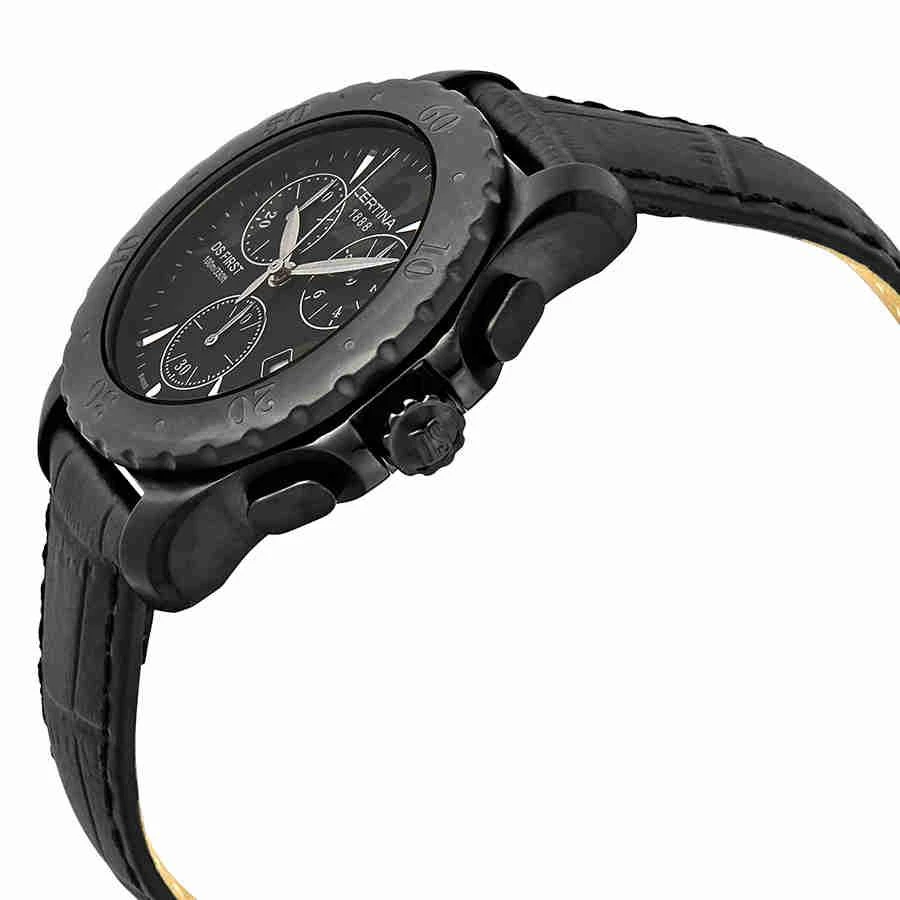 商品Certina|Certina DS First Chronograph Quartz Black Dial Ladies Watch C538.7084.46.61,价格¥1340,第2张图片详细描述