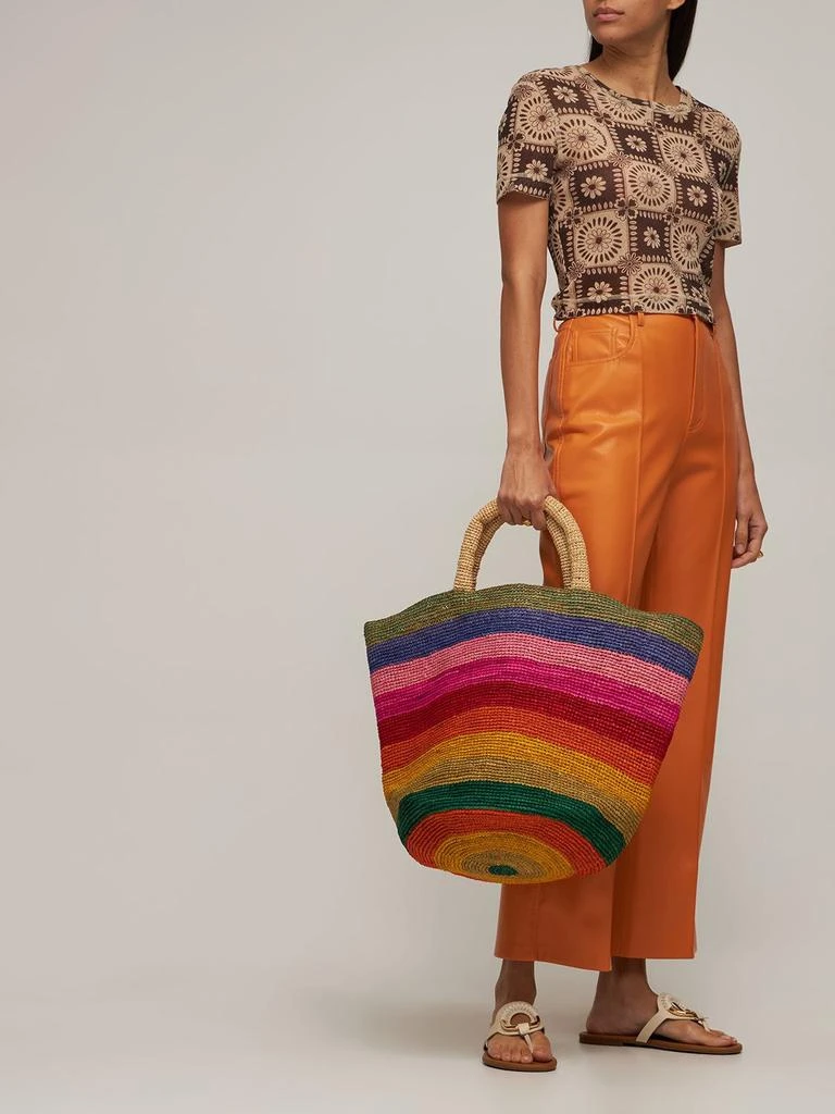 商品MANEBÍ|Summer Rainbow Raffia Tote Bag,价格¥2395,第1张图片详细描述