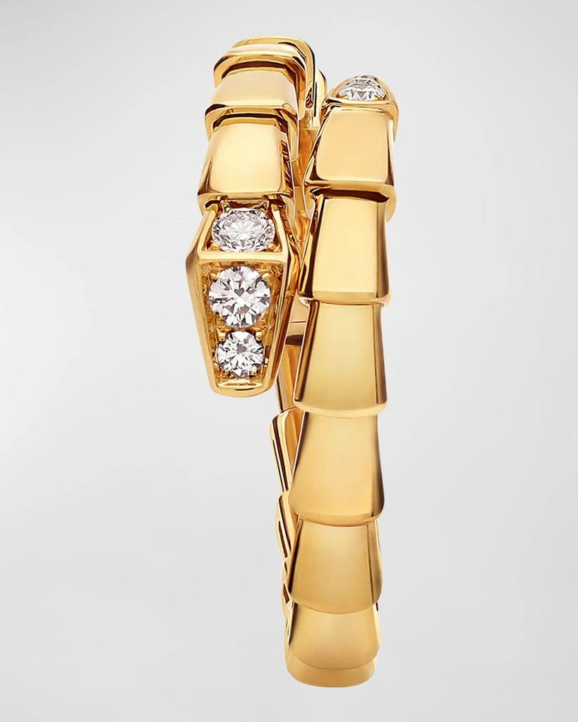 商品BVLGARI|18K Yellow Gold Serpenti Viper Diamond Tip Ring,价格¥29318,第3张图片详细描述