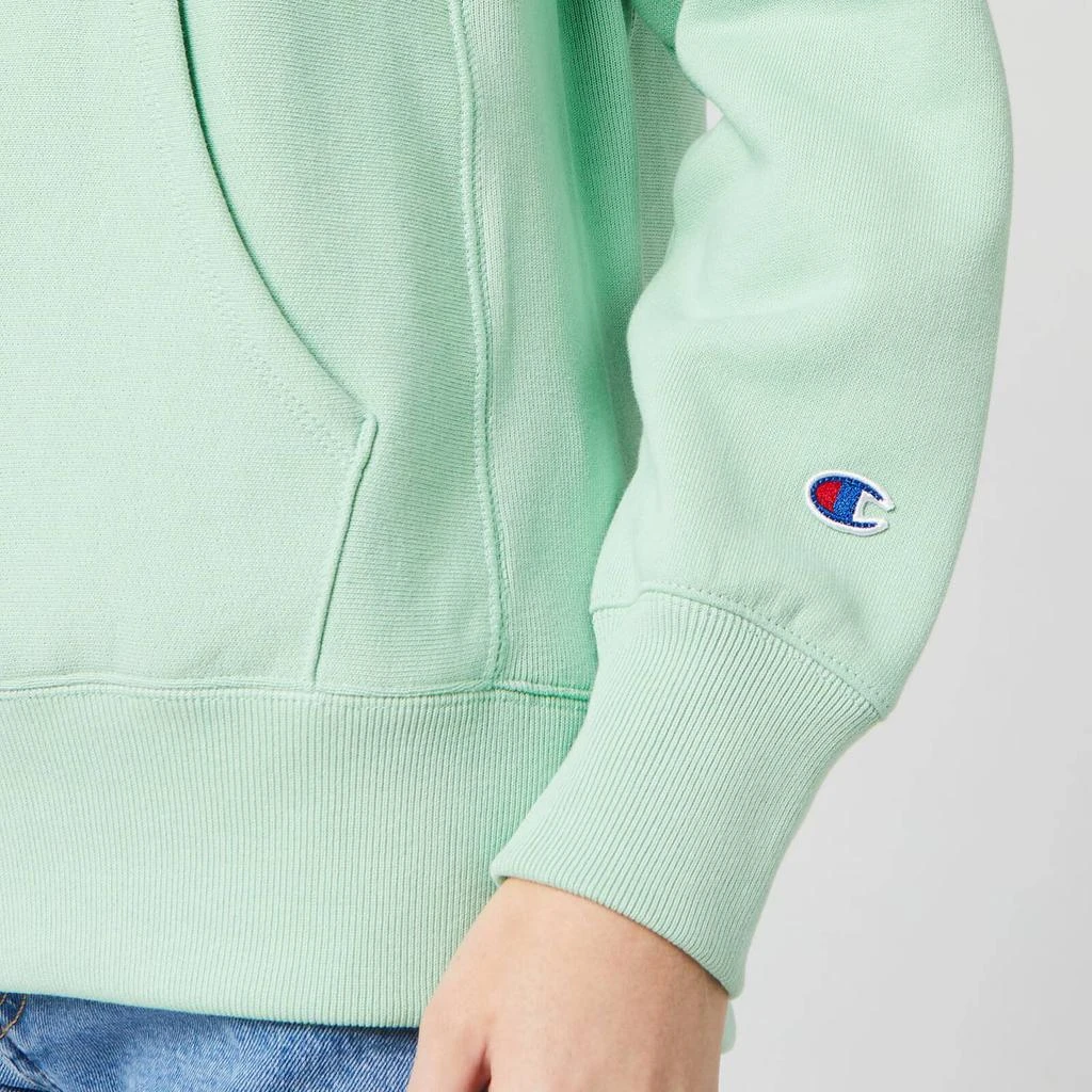 商品CHAMPION|Champion Women's Small Script Hooded Sweatshirt - Mint Green,价格¥226,第4张图片详细描述