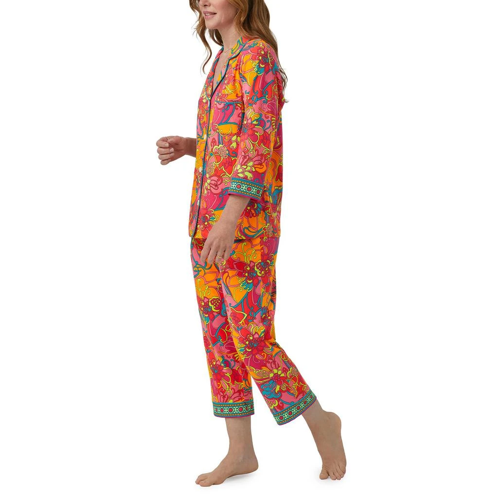 商品Bedhead PJs|Trina Turk X Bedhead 3/4 Sleeve Cropped PJ Set,价格¥866,第2张图片详细描述